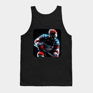 American Man Ice Hockey Player #11 Tank Top